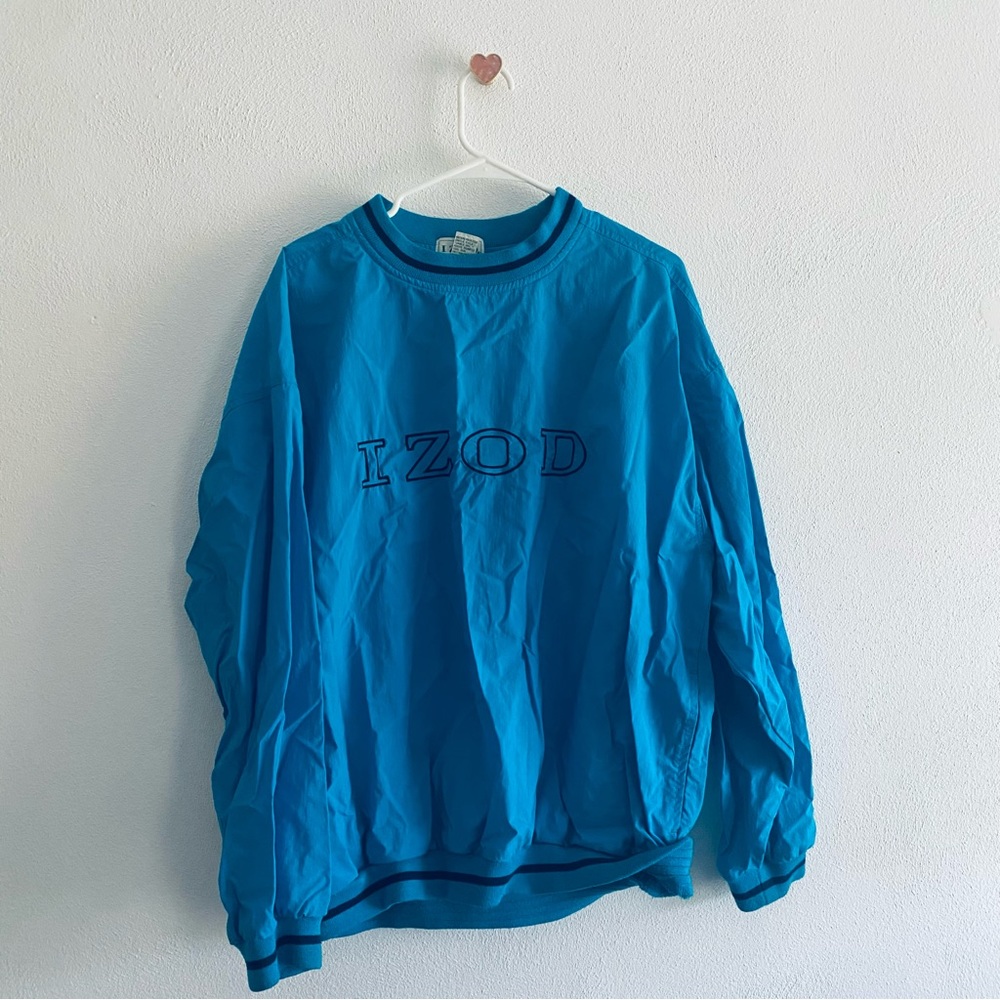 Vintage IZOD blue pullover windbreaker